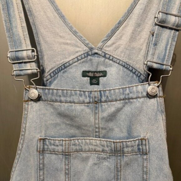 Wild fable denim short distressed / frayed overalls - romper - Picture 11 of 16